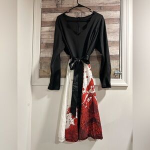 NWOT Taymeis 1950s Vintage Dress Hepburn Style V-Neck Cocktail Dress